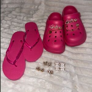 Pink Clogs and Flip-Flops Set with Giblets